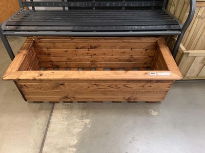 Lot 4212 - Pair of low wooden planters