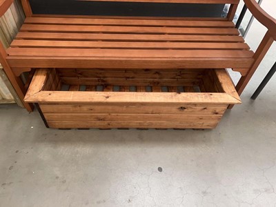 Lot 4212 - Pair of low wooden planters