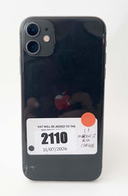 Lot iPhone 11 128GB Black (rear cracked)