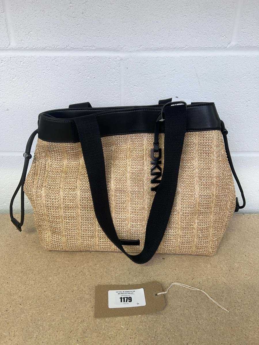 Lot 1179 - DKNY woven summer bag