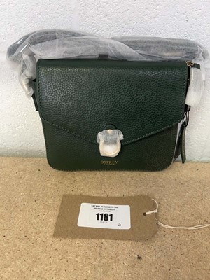 Lot 1181 - Osprey London cross body bag in forest green