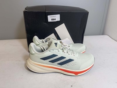 Lot 1904 - Adidas UK8 response super M trainers in white -...