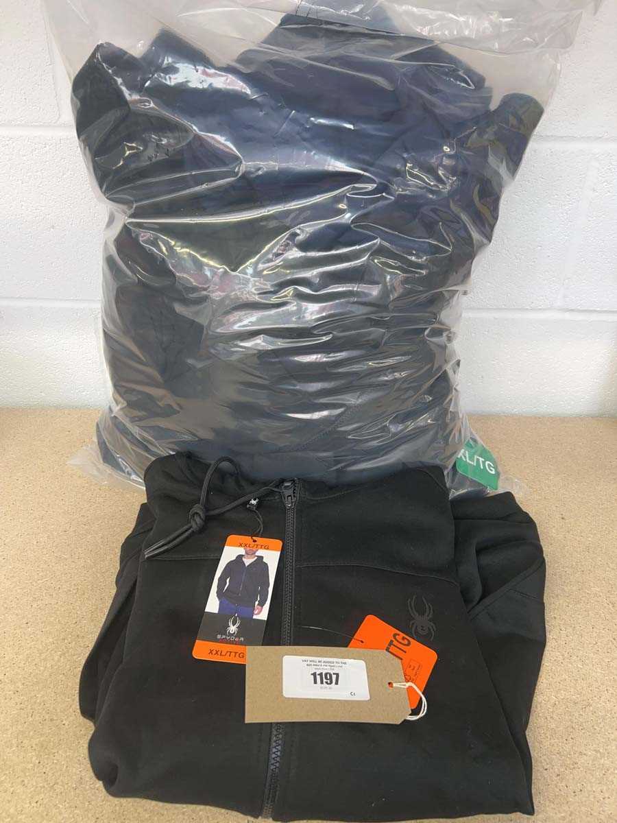 Lot 1197 - Approx. 12 men's Spyder active full zip hooded...