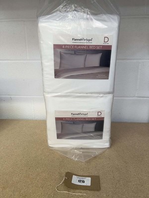 Lot 1215 - x4 Flannel Portugal 4 piece flannel bed sets...
