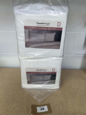 Lot 1218 - x4 Flannel Portugal 4 piece flannel bed sets...