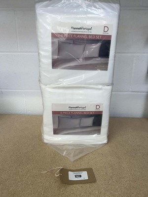 Lot 1219 - x4 Flannel Portugal 4 piece flannel bed sets...