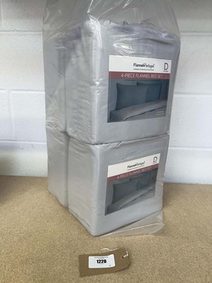 Lot 1220 - x4 Flannel Portugal 4 piece flannel bed sets...