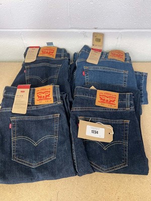 Lot 1234 - x4 men's Levi Strauss 511 slim jeans - sizes...
