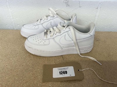 Lot 1249 - Nike Air Force 1 trainers size UK 5.
