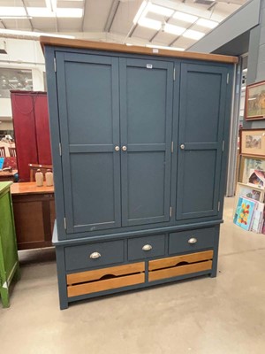 Lot 5268 - Three door kitchen cupboard with drawers under