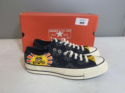Lot 1929 - Converse UK10 chuck 70 Ox much love printed...