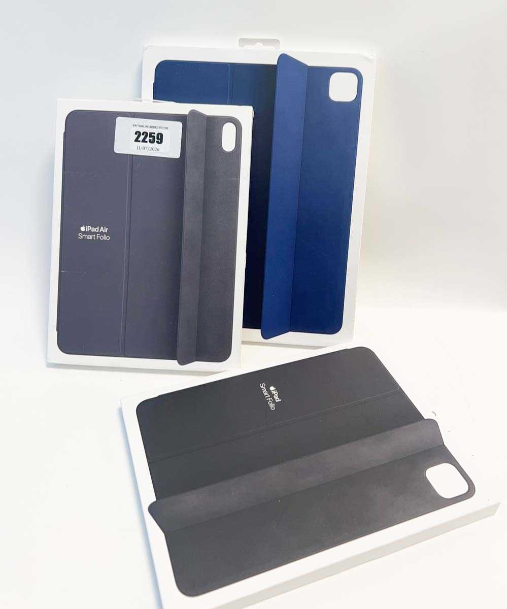 Lot 3x iPad Smart Folios; 12.9" and 2x 11"