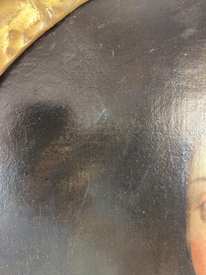 Lot 17th Century School, A half-length portrait of...