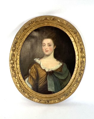 Lot 17th Century School, A half-length portrait of...