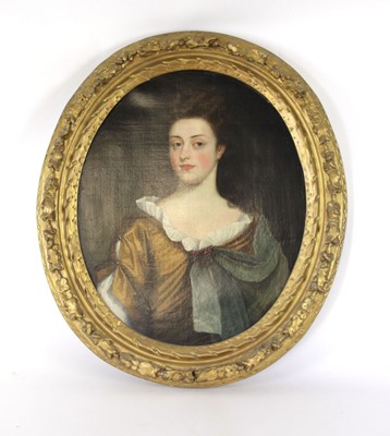 Lot 17th Century School, A half-length portrait of...