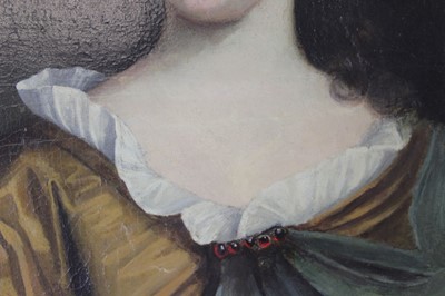Lot 17th Century School, A half-length portrait of...