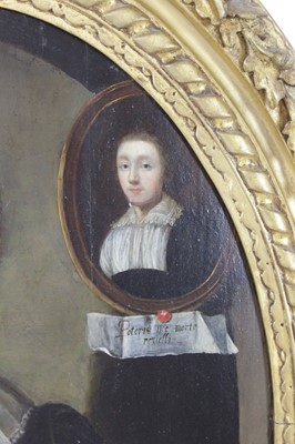 Lot 17th Century School, A half-length portrait of...
