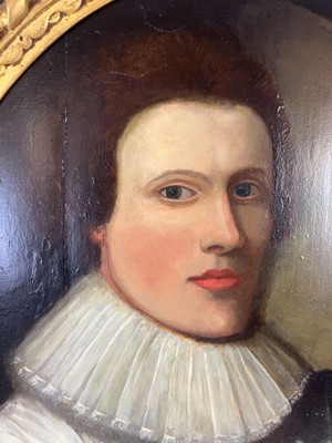 Lot 17th Century School, A half-length portrait of...