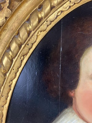 Lot 17th Century School, A half-length portrait of...