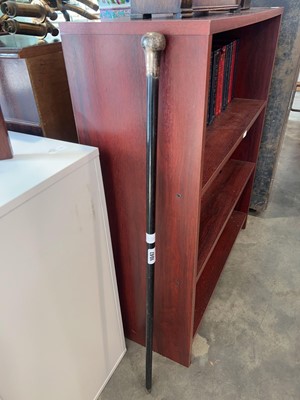 Lot 1047 - Walking cane with silver cap