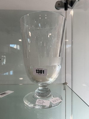 Lot 1301 - Glass vase by Jenny Stourton, 1996 depicting...