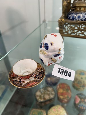 Lot 1304 - Royal Crown Derby chipmunk and miniature Royal...