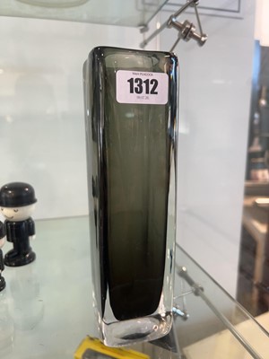 Lot 1312 - Green glass Whitefriars vase