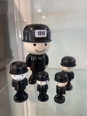 Lot 1313 - Large Homepride figure and 4 similar salt and...