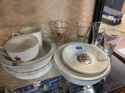 Lot 1323 - Assorted Coronation ware and 4 vintage motor...