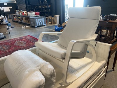 Lot 1332 - Modern white bentwood framed easy chair