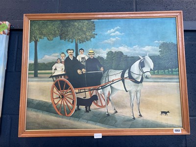 Lot 1353 - Print of family aboard horse drawn cart