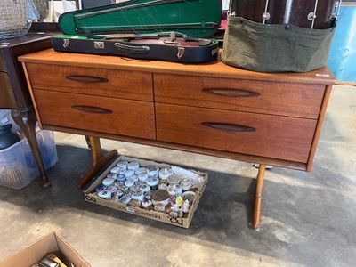 Lot 1361 - Mid Century teak sideboard with four drawers
