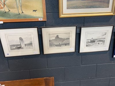 Lot 1374 - 3 Scottish Island scenes from originals drawn...