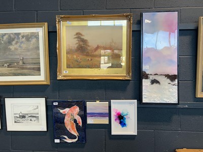 Lot 1376 - 4 pieces of artwork by Toni Gates including...