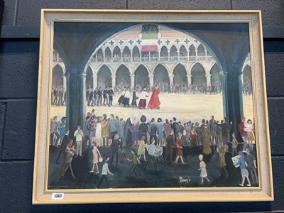 Lot 1383 - Acrylic on canvas framed painting of a...