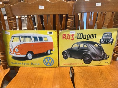 Lot 1384 - 2 reproduction metal advertisements for...