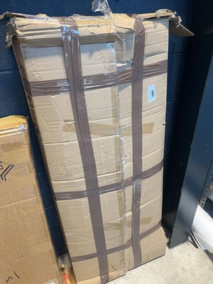 Lot 1389 - Boxed desk with shelves