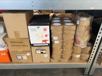 Lot 1431 - Large quantity of box packing tape and various...