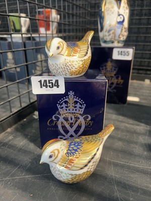 Lot 1454 - 2 Royal Crown Derby Fircrest paperweights