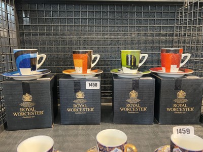 Lot 1458 - Set of 4 boxed Royal Worcester cup and saucer...