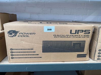 Lot 2040 - Boxed power Cool 2000 VA UPS rack mount line...