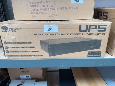 Lot 2041 - Boxed Power Cool 850VA rack mount offline UPS...