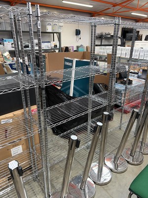 Lot 2052 - Chrome 5 tier shelving rack