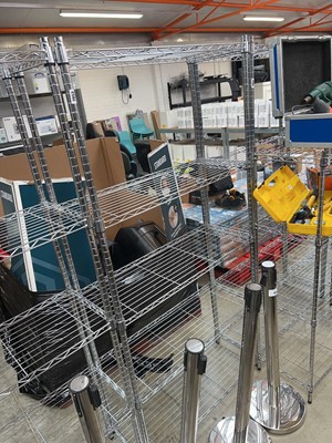 Lot 2053 - Chrome 5 tier shelving rack