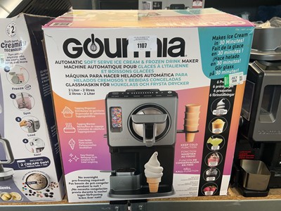 Lot 1107 - Gourmia Automatic Soft Serve Ice Cream and...