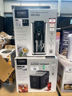 Lot 1116 - Caso Design HW660 cold water dispenser and a...