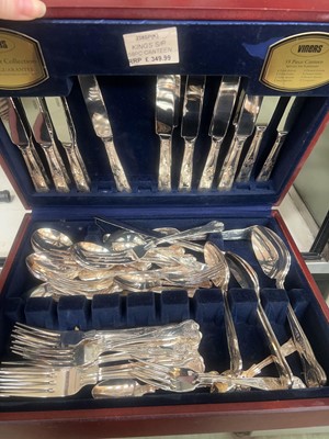 Lot 328 - A Viners part canteen of kings pattern flatware