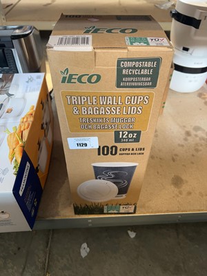 Lot 1129 - Pack of Eco paper cups