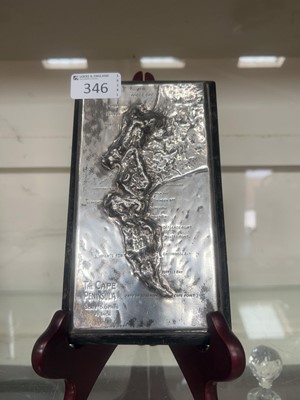 Lot 346 - A white metal relief of the Cape Peninsula...