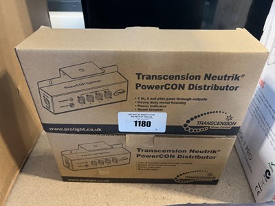 Lot 1180 - 2 boxed Prolite Transcension Neutrik PowerCON...